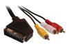 3 x rca male to scart (1.5 meter)