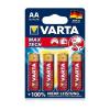 4-pack aa (lr6) varta battery max tech