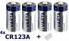 4x varta cr123a 6205 battery professional lithium