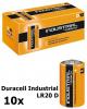 10x Duracell Industrial LR20 D alkaline battery BL062