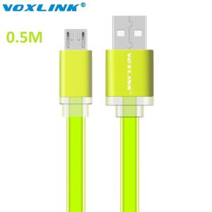 Ultra Flat USB to MicroUSB Cable 0,5m Green AL702