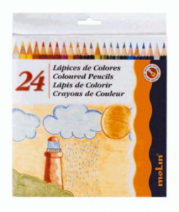 Creioane colorate, corp hexagonal, 24 culori/set, MOLIN Color Plus