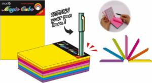 Magic cube color 101 x 76 mm, 280 file, Stick"n - 7 culori neon