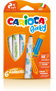 Carioca super lavabila,  6 culori/cutie, CARIOCA Baby +2