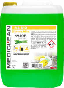 Detergent vase Mediclean MC510, 5L - menta