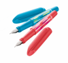 Stilou happy pen,cu 6 patroane mici, rosu/albastru, blister,