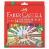 Creioane colorate triunghiulare 24 culori mina groasa eco