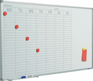 Planner saptamanal, 60 x 120 cm, profil aluminiu SL, SMIT