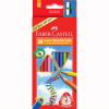 Creioane colorate junior grip 10 culori + ascutitoare faber-castell