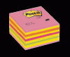 Cub notite autoadezive post-it 76x76 mm, galben/roz neon