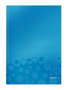 Caiet de birou LEITZ Wow, A4, coperta dura, albastru metalizat - matematica