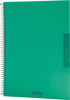 Caiet cu spira LeColor Fines A4, 100 file, coperta rigida, verde