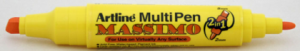 Marker universal ARTLINE Massimo, doua capete - varf rotund 2.0mm/tesit 5.0mm - portocaliu pastel