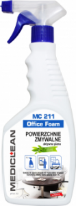 Detergent spuma pentru curatarea suprafetelor lavabile Mediclean MC211,cu pulverizator,500ml