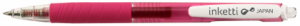 Pix cu gel PENAC Inketti, rubber grip, 0.5mm, corp roz transparent - scriere roz