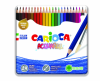 Creioane colorate, hexagonale, 24 culori/cutie metalica, CARIOCA Acquarell