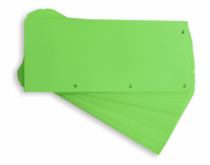 Separatoare carton pentru biblioraft, 190g/mp, 105 x 240 mm, 60/set, ELBA Duo - verde