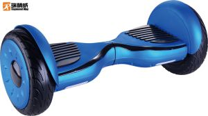 Hoverboard cu roti de 10 inch cu capac - albastru cu grip negru