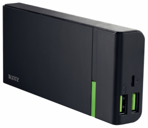 Baterie externa LEITZ Complete de mare viteza cu USB, 10.400 mAh - negru