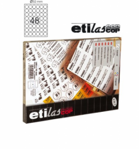 Etichete autoadezive rotunde (D32), 48/A4, 100 coli/top, ETILASCOP - albe