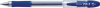 Pix cu gel PENAC FX-1, rubber grip, 0.7mm, con metalic, corp transparent - scriere albastra