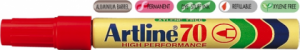 Permanent marker ARTLINE 70, corp metalic, varf rotund 1.5mm - rosu