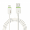 Cablu de date LEITZ Complete tip USB-C la tip USB-A, cu ieaire pan" la 3.1A, 1 m - alb