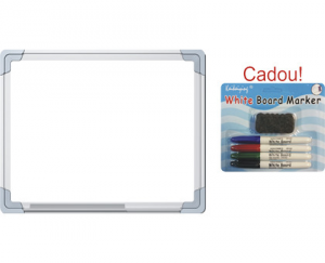 WHITEBOARD MAGNETIC 90x120 cm START Office + CADOU!!! (SET 4 MARKER WHITEBOARD + BURETE)