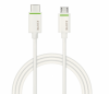 Cablu de date LEITZ Complete tip USB-C la Micro USB, cu ieaire pan" la 2A, 1 m - alb
