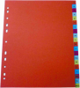 Index plastic color, numeric 1-31, a4, 125 microni,