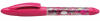 Roller cu cartus SCHNEIDER Base Ball, rubber grip, corp roz, cu decor - scriere albastra