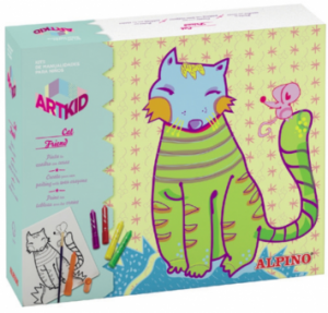 Cutie cu articole creative pentru copii, ALPINO ArtKid Cat Friend