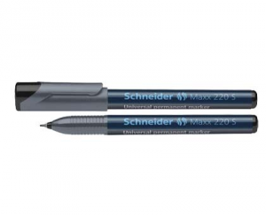 MARKER PERMANENT OHP SCHNEIDER MAXX 220S NEGRU, 0,4 mm, 400 buc/set