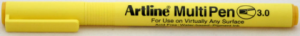 Marker universal ARTLINE Multi Pen, varf tesit 3.0mm - galben