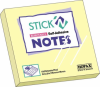 Notes autoadeziv 76 x  76 mm, 100 file, stick"n - galben pastel