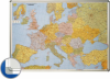 Harta europei (rutiera+administrativa) 85 x 125 cm, profil aluminiu