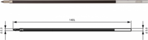 Rezerva PENAC BR140, 2 buc/set, 0.7mm, pentru CH6, Soft Glider+, Stick ball - rosu