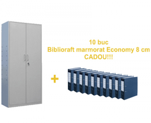 FISET METALIC CU 4 RAFTURI ECO+, 900x400x1800 mm+10 Bibliorafturi Cadou!
