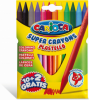 Creioane cerate rotunde, lavabile, 12 culori/cutie, CARIOCA Pastello