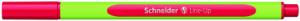 Liner SCHNEIDER Line-Up, rubber grip, varf fetru 0.4mm - rosu fluorescent