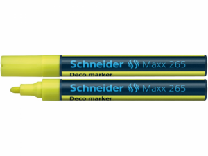 DECO MARKER SCHNEIDER MAXX 265 (creta lichita), varf rotund 1-3 mm