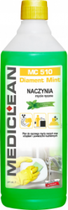 Detergent vase Mediclean MC510, 1L cu pompita - menta