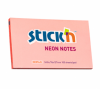 Notes autoadeziv 76 x 127 mm, 100 file, stick"n - corai neon