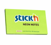 Notes autoadeziv 76 x 127 mm, 100 file, stick"n - verde neon