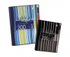 Project file A4 (caiet mecanic cu buzunar), 100 file 80g/mp, 4 inele, PUKKA Stripes-dictando-albastr