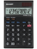 Calculator de birou, 12 digits, 155 x  97 x 12 mm, SHARP EL-128SWH - negru/alb
