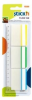 Stick index plastic transp. cu margine color 37 x 50 mm, 3 x