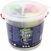 Plastilina soft clay, galeata cu 5 culori neon asortate,  h: