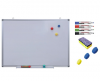Pachet Tabla alba magnetica, 120x180 cm Premium + accesorii: markere, burete, magneti