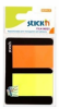 Stick index plastic transparent color 45 x 25 mm, 2 x 25 file/set, Stick"n - 2 culori neon